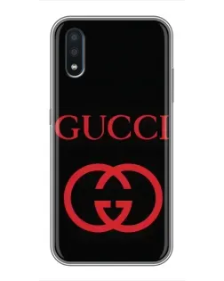 Чехол для Samsung Galaxy M01 (M015) с картинкой «Gucci — красный логотип»