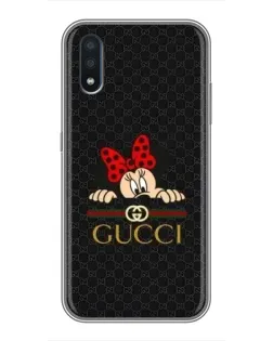 Чехол для Samsung Galaxy M01 (M015) с картинкой «Минни Маус Gucci — черный»