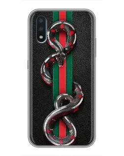Чехол для Samsung Galaxy M01 (M015) с картинкой «Gucci — змея на полосе»