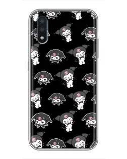 Чехол для Samsung Galaxy M01 (M015) с картинкой «Черный паттерн Kuromi»