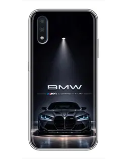 Чехол для Samsung Galaxy M01 (M015) с картинкой «BMW сквозь ночной город»