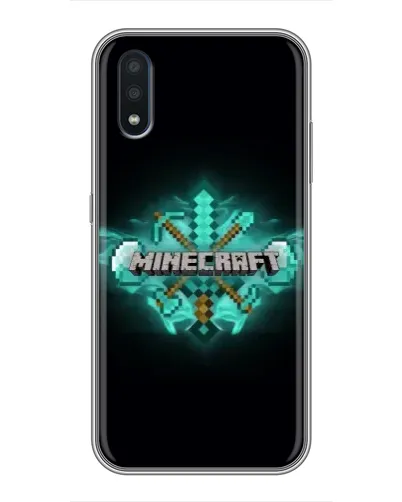 Чехол для Samsung Galaxy M01 (M015) с картинкой «Minecraft Diamond лого»