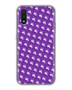 Чехол для Samsung Galaxy M01 (M015) с картинкой «Единороги на фиолетовом»