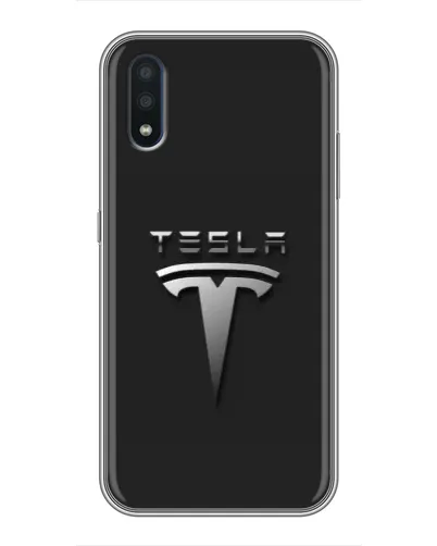 Чехол для Samsung Galaxy M01 (M015) с картинкой «Стальной логотип Tesla» Чехол для Samsung Galaxy M01 (M015) с картинкой «Стальной логотип Tesla»