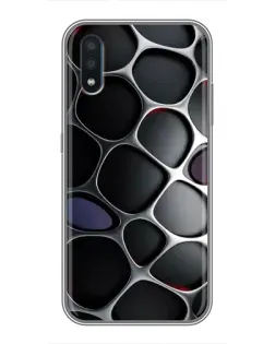 Чехол для Samsung Galaxy M01 (M015) с картинкой «Объемная темная решетка»