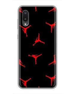 Чехол для Samsung Galaxy M02 (M022) с картинкой «Jordan Red Pattern»