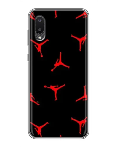 Чехол для Samsung Galaxy M02 (M022) с картинкой «Jordan Red Pattern»