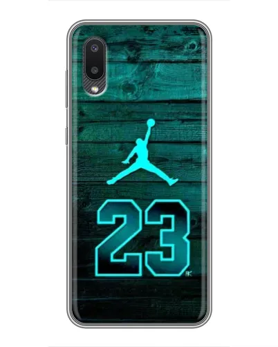 Чехол для Samsung Galaxy M02 (M022) с картинкой «Jordan Cyan 23»