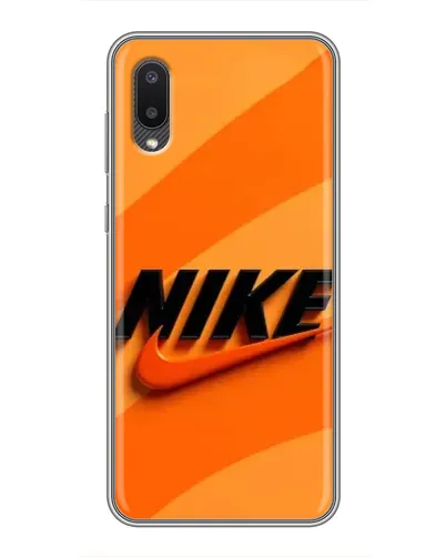 Чехол для Samsung Galaxy M02 (M022) с картинкой «Оранжевый драйв Nike»