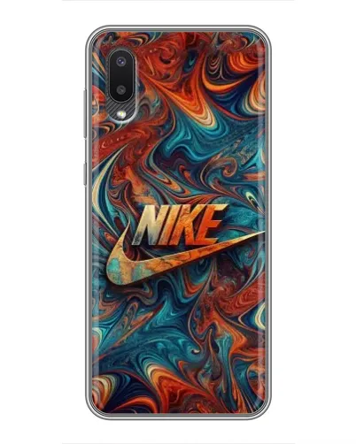 Чехол для Samsung Galaxy M02 (M022) с картинкой «Nike в абстракции»