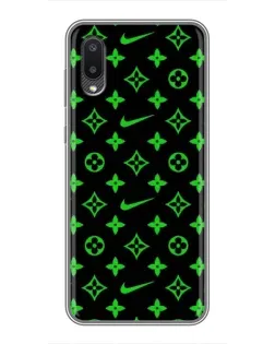 Чехол для Samsung Galaxy M02 (M022) с картинкой «Неоновый принт LV»