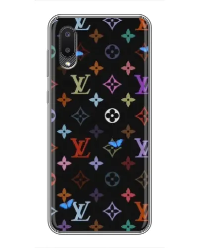 Чехол для Samsung Galaxy M02 (M022) с картинкой «Цветная монограмма LV»