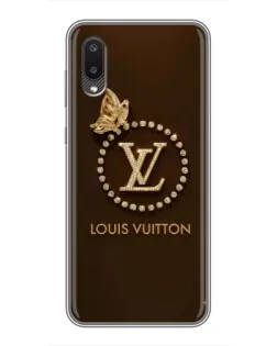 Чехол для Samsung Galaxy M02 (M022) с картинкой «LV — золотая печать»