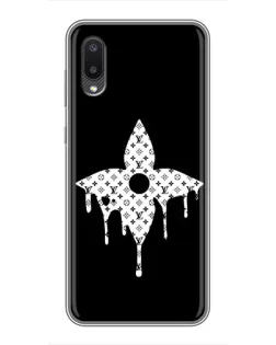 Чехол для Samsung Galaxy M02 (M022) с картинкой «Цветочная монограмма»