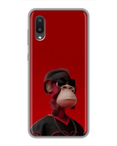 Чехол для Samsung Galaxy M02 (M022) с картинкой «Bored Ape в красном» Чехол для Samsung Galaxy M02 (M022) с картинкой «Bored Ape в красном»