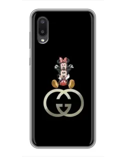 Чехол для Samsung Galaxy M02 (M022) с картинкой «Минни Маус на лого»