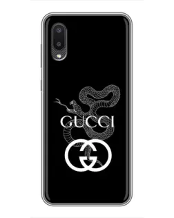 Чехол для Samsung Galaxy M02 (M022) с картинкой «Gucci — серебряная змея»