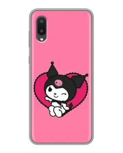 Чехол для Samsung Galaxy M02 (M022) с картинкой «Kuromi — любовь в сердце»