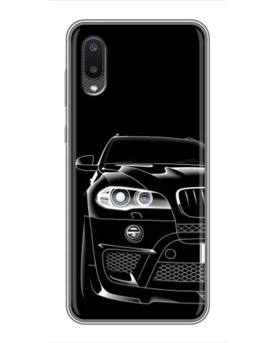 Чехол для Samsung Galaxy M02 (M022) с картинкой «Темный силуэт BMW»