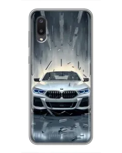 Чехол для Samsung Galaxy M02 (M022) с картинкой «BMW в свете фар» Чехол для Samsung Galaxy M02 (M022) с картинкой «BMW в свете фар»