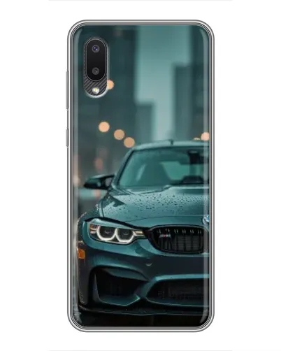 Чехол для Samsung Galaxy M02 (M022) с картинкой «BMW в огнях города»