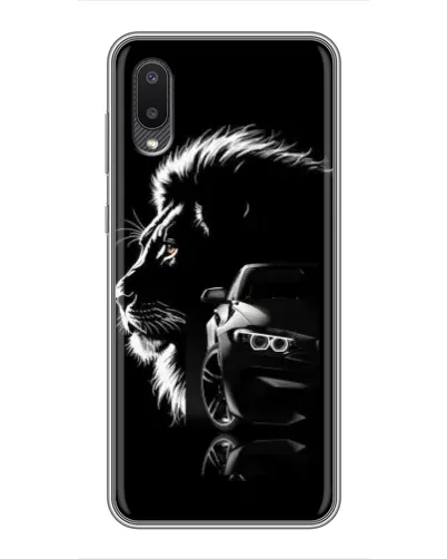 Чехол для Samsung Galaxy M02 (M022) с картинкой «BMW и лев»