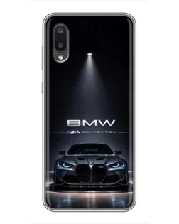 Чехол для Samsung Galaxy M02 (M022) с картинкой «BMW сквозь ночной город» Чехол для Samsung Galaxy M02 (M022) с картинкой «BMW сквозь ночной город»
