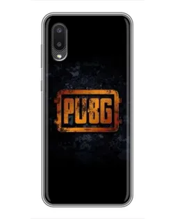 Чехол для Samsung Galaxy M02 (M022) с картинкой «PUBG — золотой логотип»