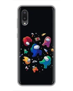 Чехол для Samsung Galaxy M02 (M022) с картинкой «Among Us космос»