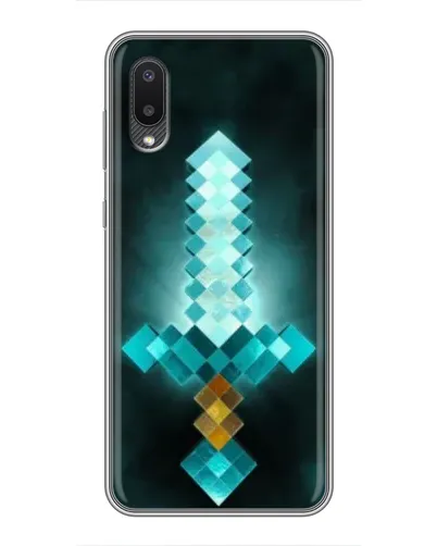 Чехол для Samsung Galaxy M02 (M022) с картинкой «Алмазный меч неон»