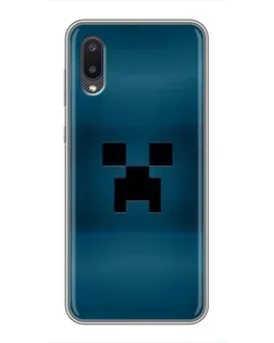 Чехол для Samsung Galaxy M02 (M022) с картинкой «Крипер текстура»