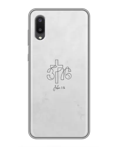 Чехол для Samsung Galaxy M02 (M022) с картинкой «Иоанна 3:16 Крест»