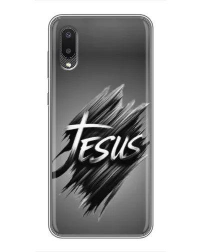 Чехол для Samsung Galaxy M02 (M022) с картинкой «Надпись Jesus Graffiti»