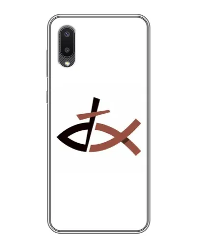 Чехол для Samsung Galaxy M02 (M022) с картинкой «Рыба и крест»