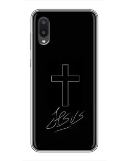 Чехол для Samsung Galaxy M02 (M022) с картинкой «Графический крест Jesus»