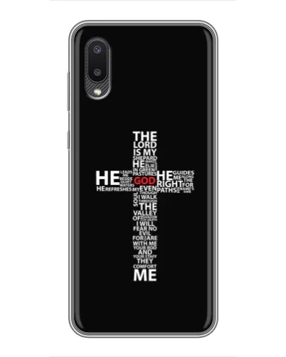 Чехол для Samsung Galaxy M02 (M022) с картинкой «Текстовый крест» Чехол для Samsung Galaxy M02 (M022) с картинкой «Текстовый крест»