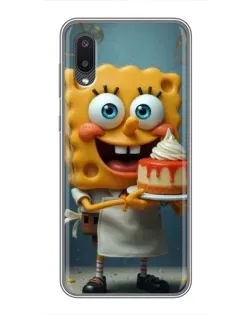Чехол для Samsung Galaxy M02 (M022) с картинкой «Повар Спанч Боб»
