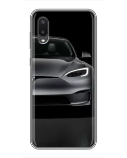 Чехол для Samsung Galaxy M02 (M022) с картинкой «Tesla Model S Look»