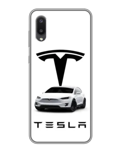Чехол для Samsung Galaxy M02 (M022) с картинкой «Tesla White Style»