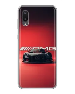 Чехол для Samsung Galaxy M02 (M022) с картинкой «Mercedes AMG — красная линия»