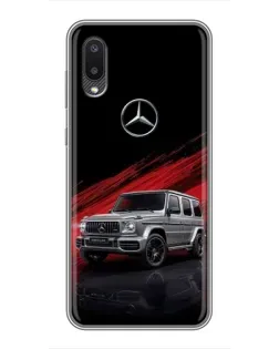 Чехол для Samsung Galaxy M02 (M022) с картинкой «Mercedes G-Class красный»