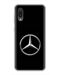 Чехол для Samsung Galaxy M02 (M022) с картинкой «Mercedes классический лого»