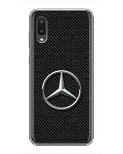 Чехол для Samsung Galaxy M02 (M022) с картинкой «Карбоновый Mercedes стиль»