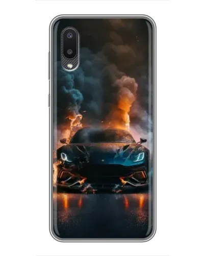Чехол для Samsung Galaxy M02 (M022) с картинкой «Lamborghini дымная эстетика»