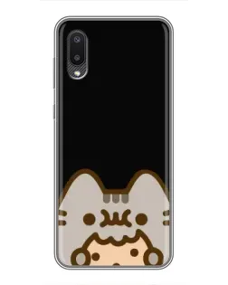 Чехол для Samsung Galaxy M02 (M022) с картинкой «Пушин на черном»