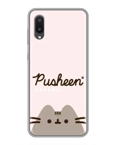 Чехол для Samsung Galaxy M02 (M022) с картинкой «Pusheen логотип»