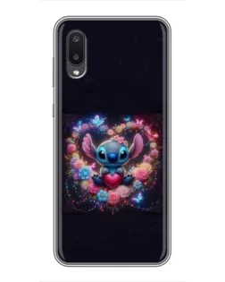 Чехол для Samsung Galaxy M02 (M022) с картинкой «Stitch в цветах» Чехол для Samsung Galaxy M02 (M022) с картинкой «Stitch в цветах»