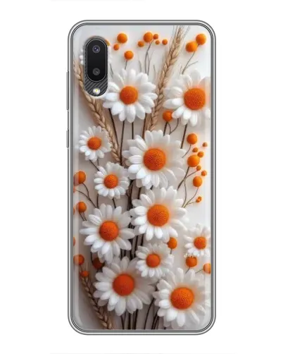 Чехол для Samsung Galaxy M02 (M022) с картинкой «Белые сухоцветы»