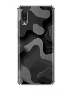 Чехол для Samsung Galaxy M02 (M022) с картинкой «Темный абстрактный камуфляж»