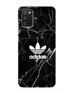 Чехол для Samsung Galaxy M02s с картинкой «Белый мрамор Adidas»